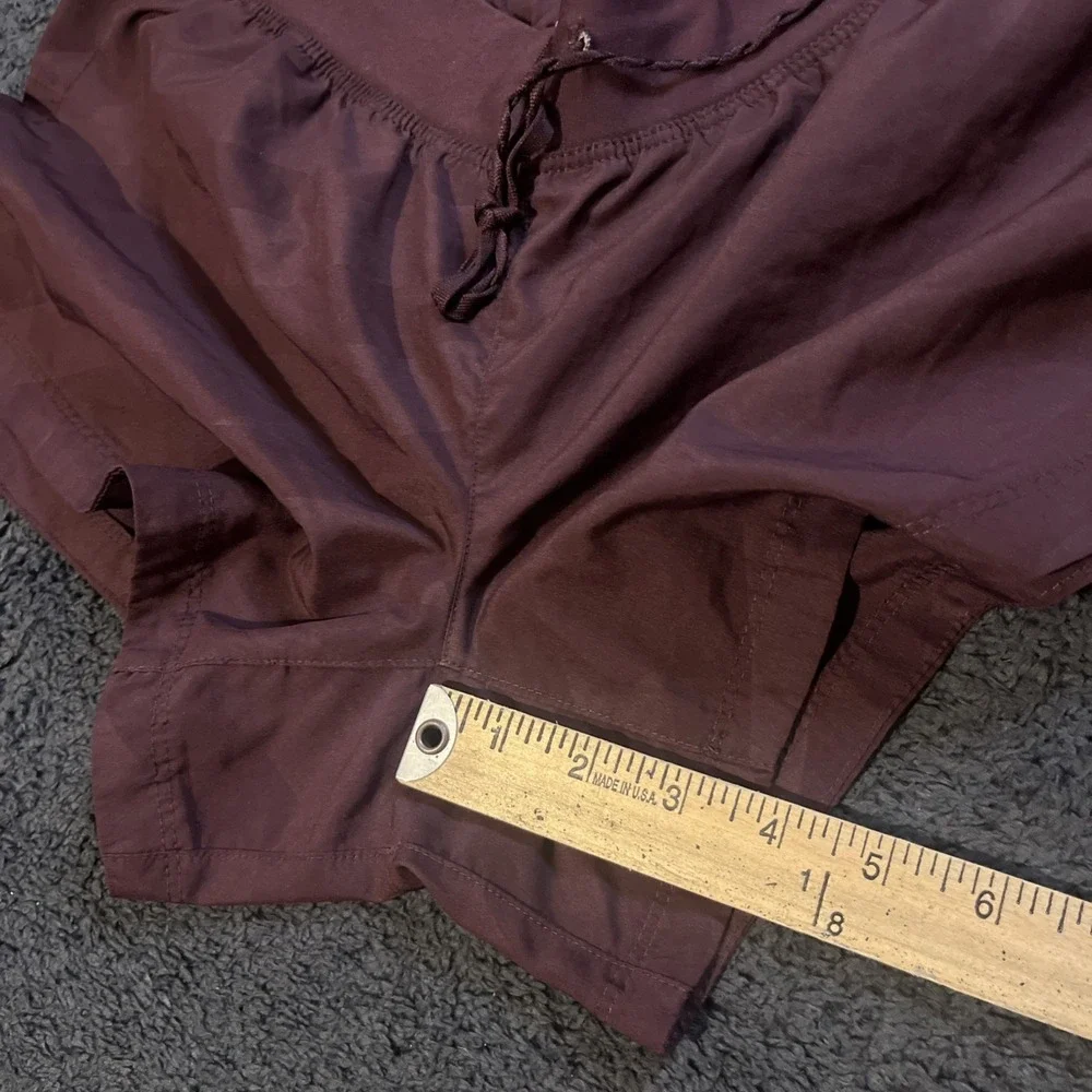 Nike Women's burgundy Dri-Fit Running Shorts With Liner Size M Reflective Track